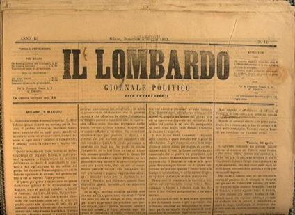 Il Lombardo. Giornale Politico esce tutti i giorni - copertina