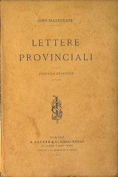 Lettere provinciali - Dino Mantovani - copertina
