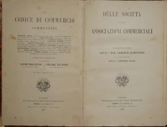Delle società e delle associazioni commerciali - Alberto Marghieri - copertina