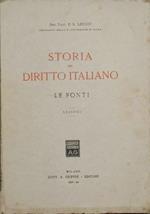 Storia del diritto italiano. Le fonti. Lezioni