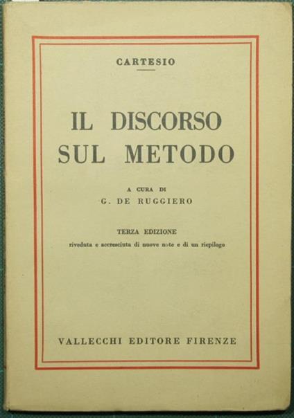 Il Discorso sul metodo - Renato Cartesio - copertina