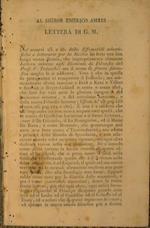 Lettera al Signor Emerico Amari