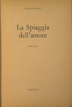 La spiaggia dell'amore - Leslie Thomas - copertina