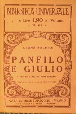 Panfilio e Giulio. Storia del tempo dei primi Cristiani - Lev Tolstoj - copertina
