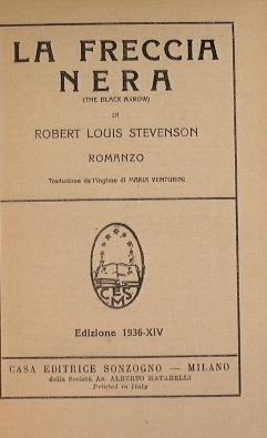 La freccia nera - Robert Louis Stevenson - copertina
