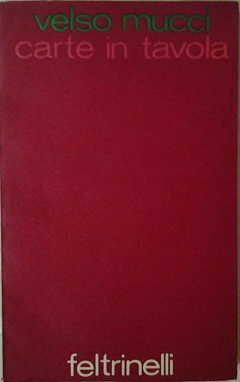 Carte in tavola - Velso Mucci - copertina