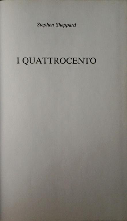 I Quattrocento - Stephen Sheppard - copertina