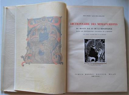Dictionnaire Des Miniaturistes Du Moyen Age Et De La Renaissance Dans Les Differentes Contrees De L'Europe - Erardo Aeschlimann - copertina