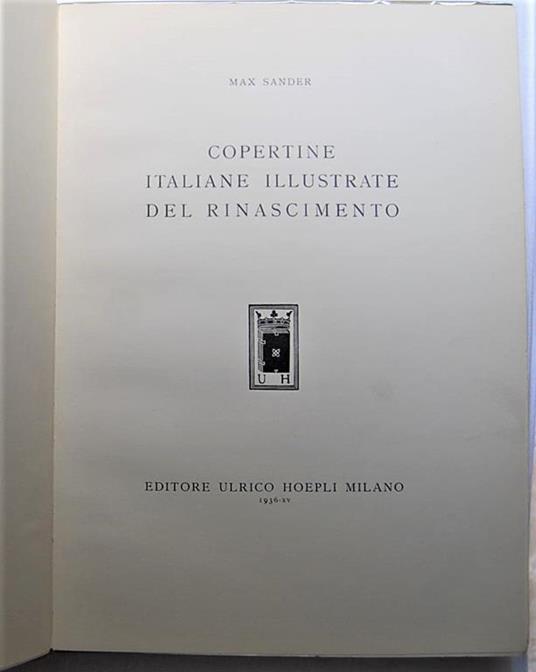 Copertine Italiane Illustrate Del Rinascimento - Max Sander - copertina
