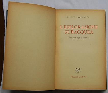 L' Splorazione Subacquea - Dimitri Rebikoff - copertina