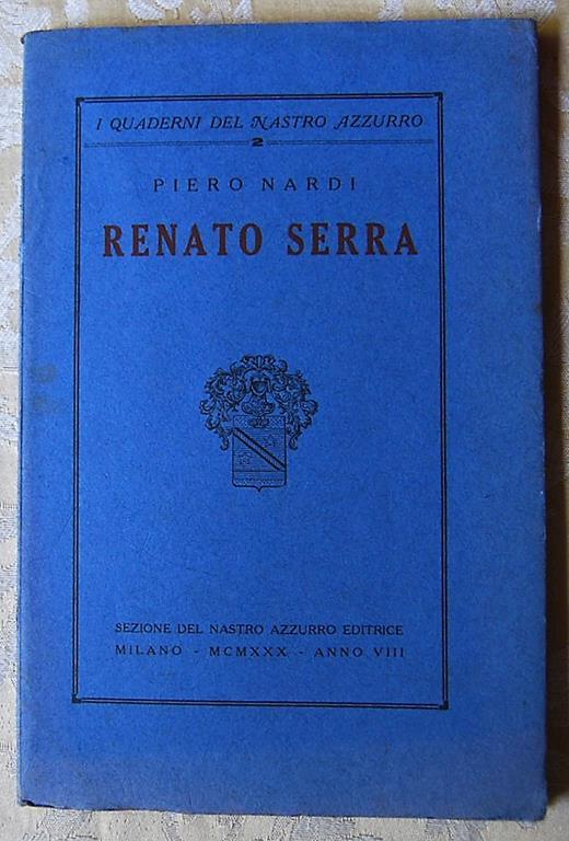 Renato Serra - Piero Nardi - copertina