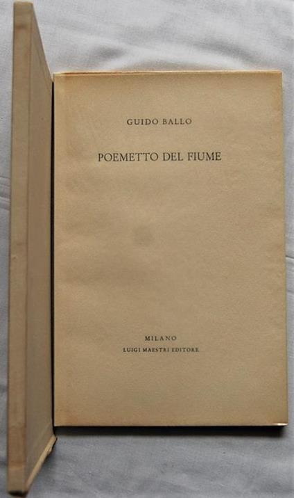 Poemetto Del Fiume - Guido Ballo - copertina