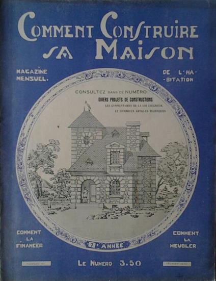 Comment Construire Sa Maison. Magazine Mensuel De L'Habitation. Fevrier 1930 N. 61 - copertina