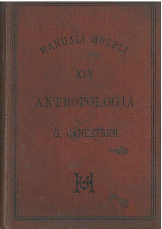 Antropologia - Giovanni Canestrini - copertina