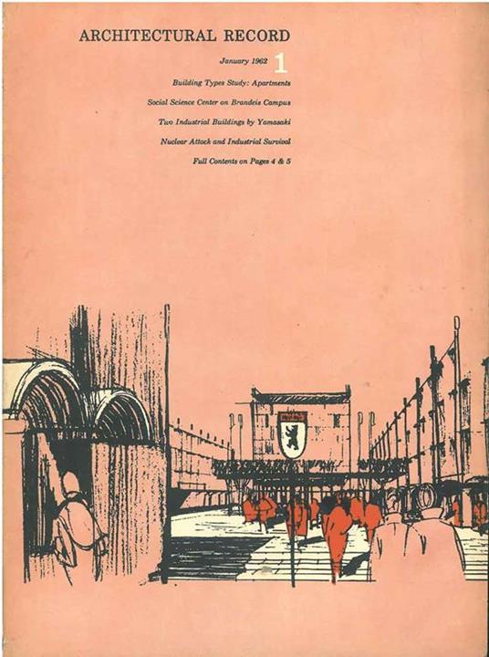 Architectural Record. January 1962, n. 1. Tema: Building Types Study 302: Apartments - copertina
