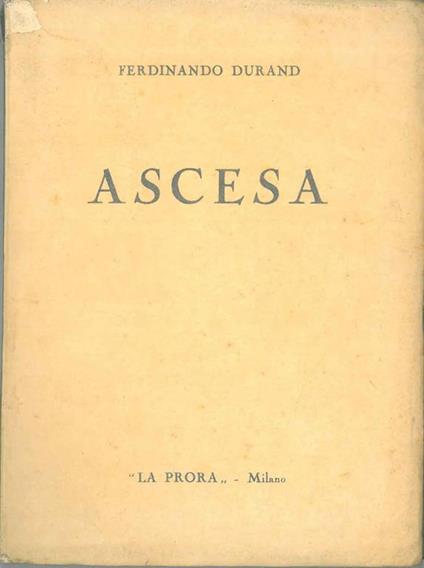 Ascesa - Ferdinando Durand - copertina