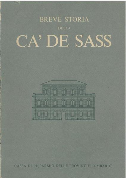 Breve storia della Ca' de Sass - copertina
