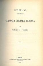 Cenno su un tronco di colonna miliare romana