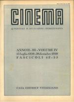 Cinema. Quindicinale di divulgazione cinematografica. Anno II-III, volume III-IV, 1950, annata completa