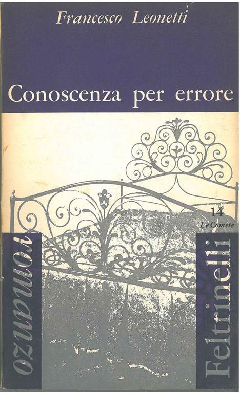 Conoscenza per errore - Francesco Leonetti - copertina