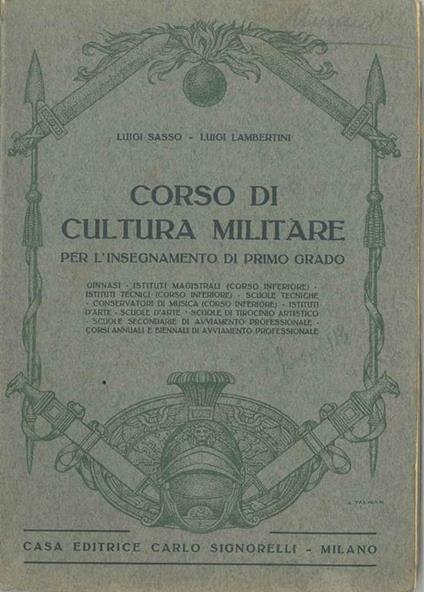 Corso di cultura militare per l'insegnamento di primo grado - Laura Sasso - copertina