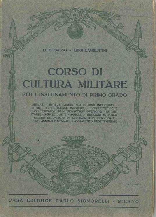 Corso di cultura militare per l'insegnamento di primo grado - Laura Sasso - copertina