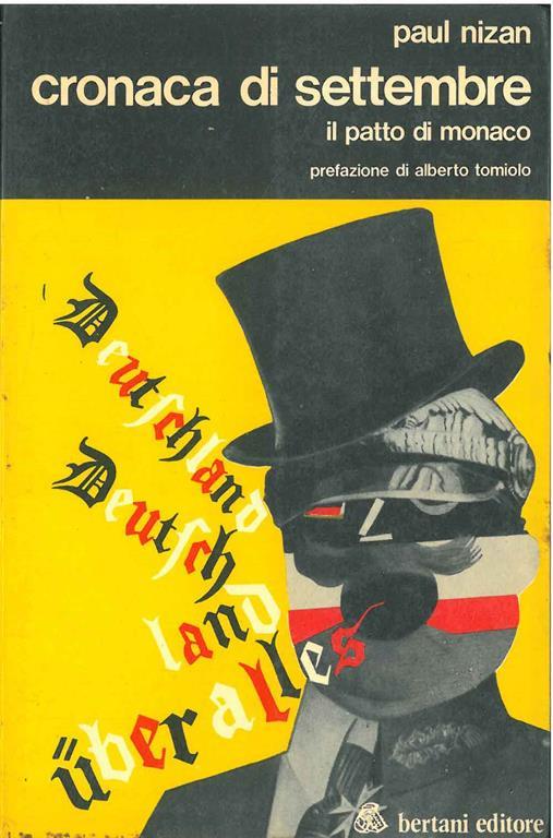 Cronaca di settembre il patto di Monaco Prefazione di A. Tomiolo - Paul Nizan - copertina