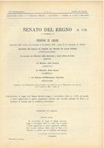 Disegno di legge: Conversione in legge del Regio decreto-legge 5 novembre 1931, n. 1479, col quale è stato approvato il piano regolatore edilizio del vecchio abitato di Bari e si dettano le norme per la relativa esecuzione