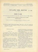 Disegno di legge: Conversione in legge del Regio decreto-legge 6 luglio 1931, n. 981, con il quale sono stati approvati il piano regolatore di Roma e le norme generali e le prescrizioni tecniche di attuazione
