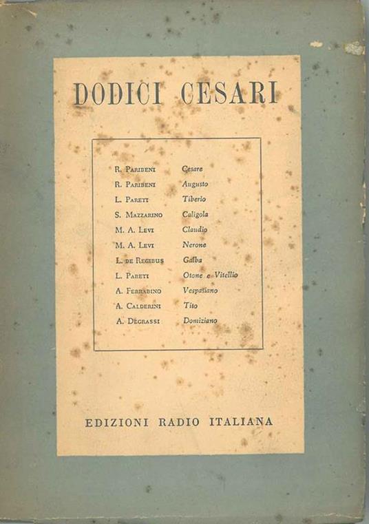 Dodici Cesari - Roberto Paribeni - copertina