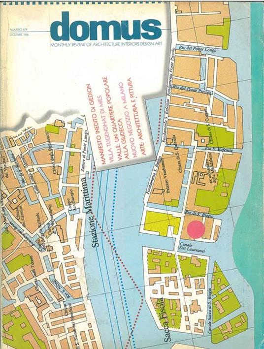Domus. Monthly review of architecture interiors design art. N. 678, dicembre 1986 - copertina