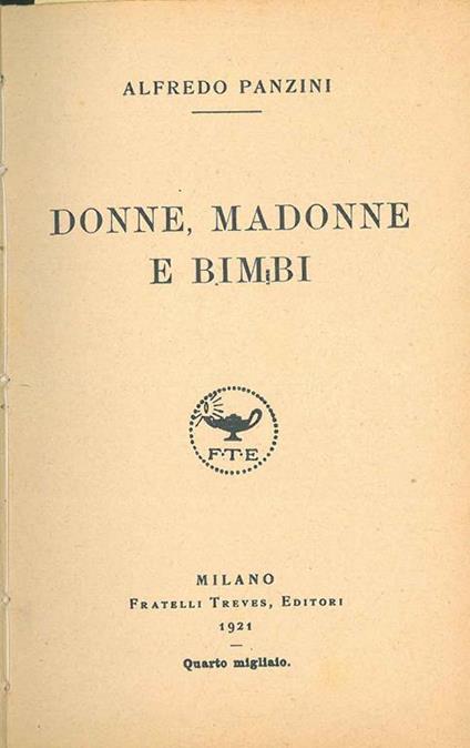 Donne, madonne e bimbi - Alfredo Panzini - copertina