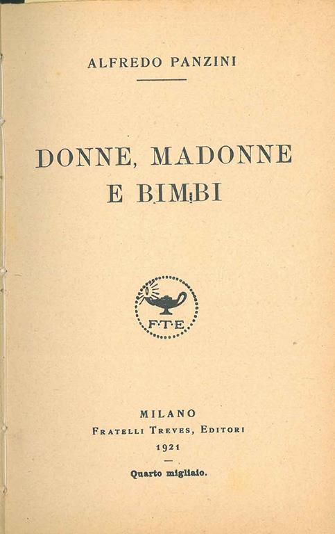 Donne, madonne e bimbi - Alfredo Panzini - copertina