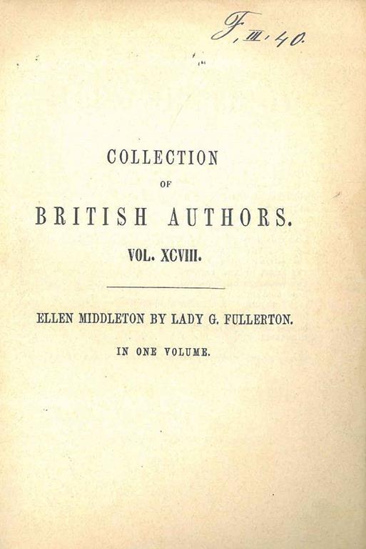 Ellen Middleton - Georgiana Fullerton - copertina