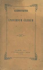 Exhortatio ad universum clerum