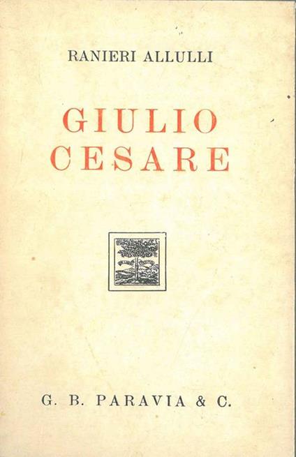 Giulio Cesare - Ranieri Allulli - copertina