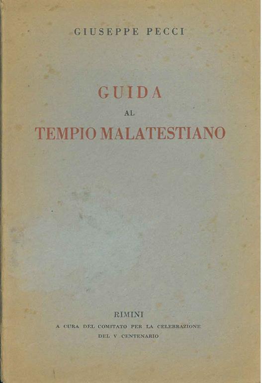 Guida al tempio malatestiano - Giuseppe Pecci - copertina
