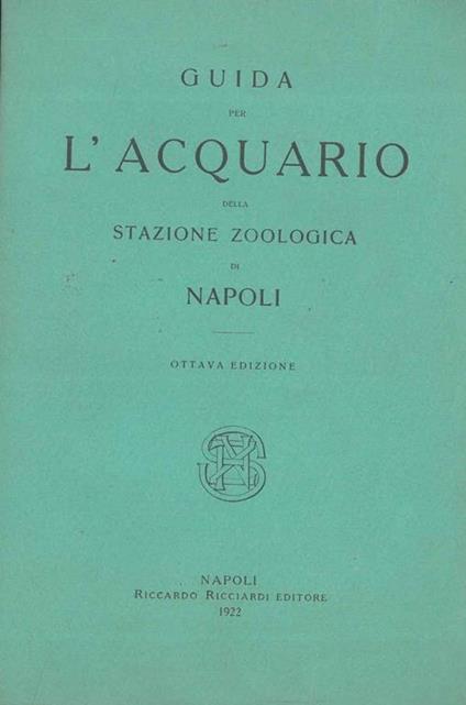 Guida per l'acquario della stazione zoologica di Napoli - copertina