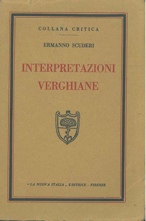 Interpretazioni verghiane - Ermanno Scuderi - copertina