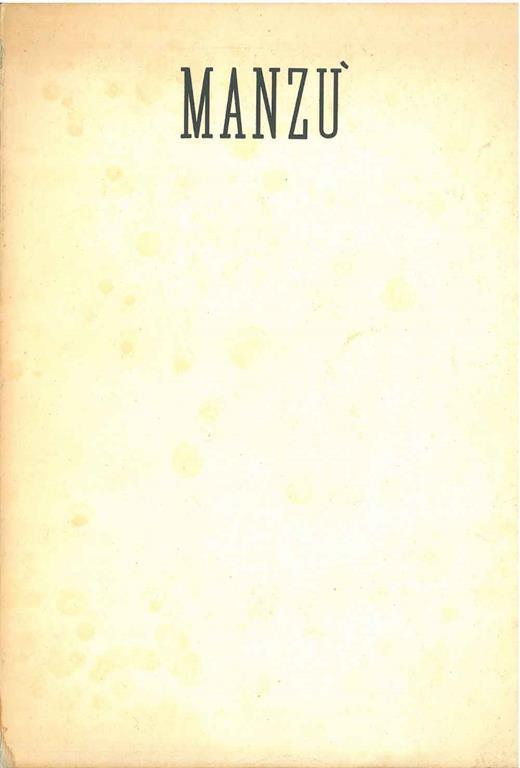 Manzù - Nino Bertocchi - copertina