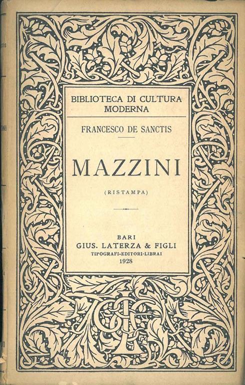 Mazzini. Cinque lezioni - Francesco De Sanctis - copertina