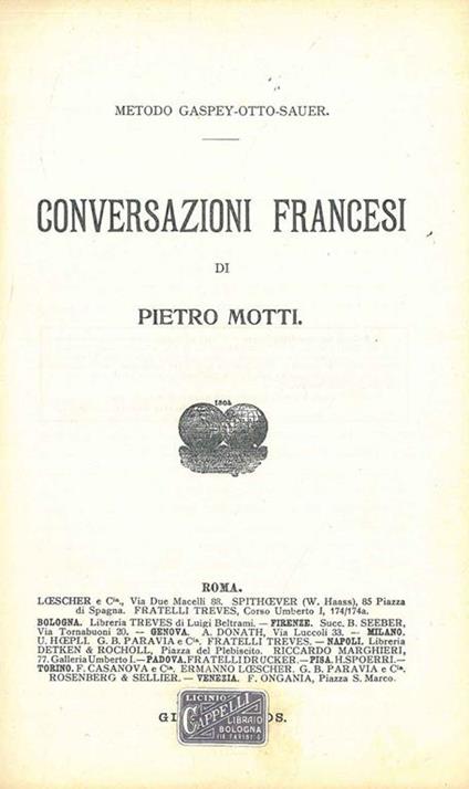 Metodo Gaspey-Otto-Sauer. Conversazioni francesi - Pietro Motti - copertina
