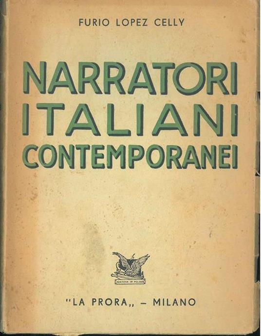 Narratori italiani contemporanei - Furio Lopez-Celly - copertina