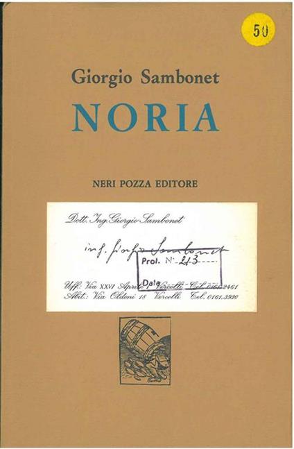 Noria. Copia autografata - Giorgio Sambonet - copertina