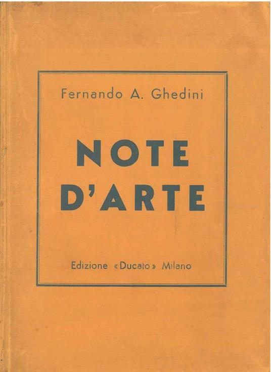 Note d'arte - Francesca Ghedini - copertina