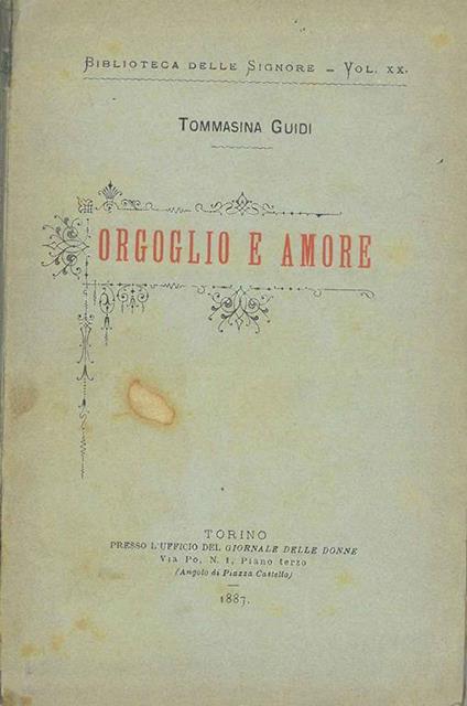 Orgoglio e amore - Tommasina Guidi - copertina
