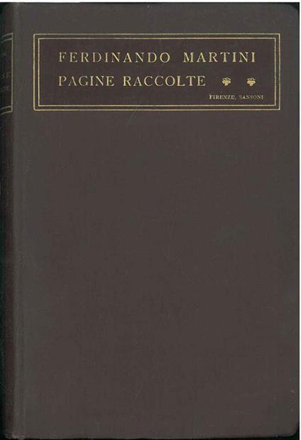 Pagine raccolte - Ferdinando Martini - copertina