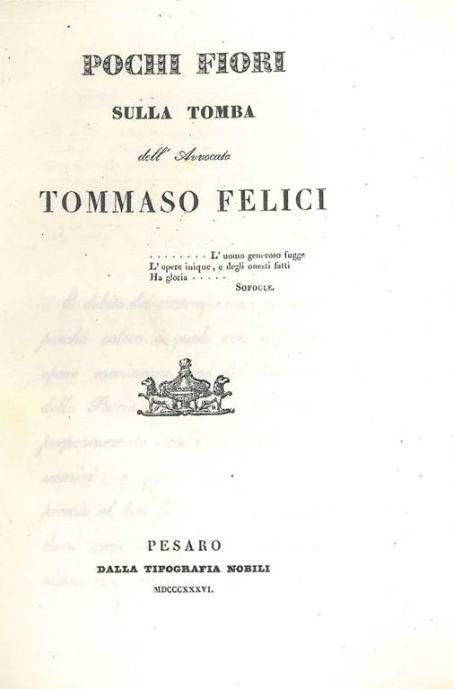 STUDIO BIBLIOGRAFICO ORFEO LIBRERIA ANTIQUARIA S.A.S.