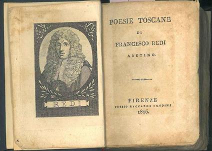 Poesie toscane di Francesco Redi aretino - Francesco Redi - copertina
