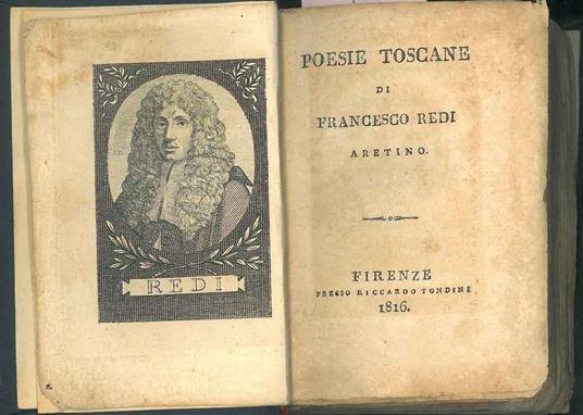 Poesie toscane di Francesco Redi aretino - Francesco Redi - copertina